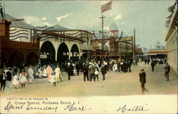 Ocean Avenue Rockaway Beach Queens, NY Postcard Postcard