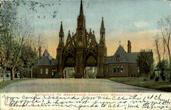 Entrance To Greenwood Cemetery Brooklyn, NY Postcard Postcard