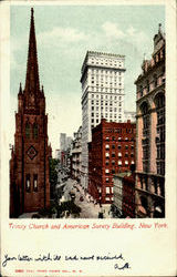 Trinity Church And American Surety Building Postcard