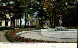 Fountian In Fairmount Park Philadelphia, PA Postcard Postcard