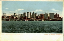 New York From North River Postcard