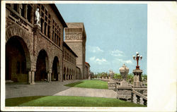 Main Entrance And Memorial Arch, Leland Stanford Jr. University Postcard