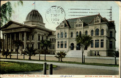 Court House And Hall Of Records San Jose, CA Postcard Postcard