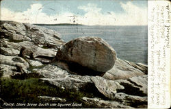 Shore Scene South Side Squirrel Island Scenic, ME Postcard Postcard