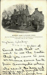 Manners House In Richard Carvel Annapolis, MD Postcard Postcard