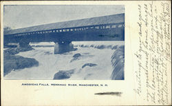 Amoskeag Falls Manchester, NH Postcard Postcard