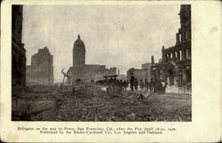 Refugees On The Way To Ferry San Francisco, CA Postcard Postcard