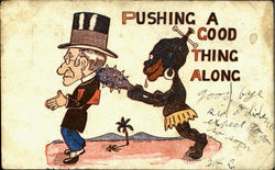 Pushing A Good Thing Along Postcard