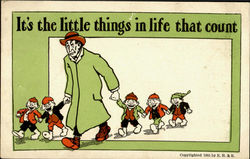 It's The Little Things In Life That Count Children Postcard Postcard