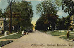 Looking West, Washington Street Postcard