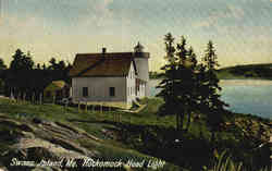 Swans Island Hockomock Head Light Postcard