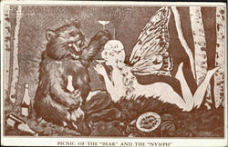 Picnic Of The Bear And The Nymph Postcard