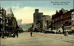 Main Street Looking North Postcard