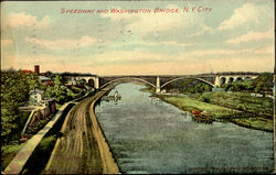 Speedway And Washington Bridge New York City, NY Postcard Postcard