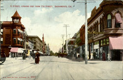 K Street Looking East From 7Th Street Postcard