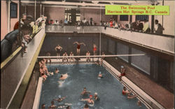 The Swimming Pool Harrison Hot Springs, BC Canada British Columbia Postcard Postcard