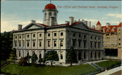 Post Office And Portland Hotel Oregon Postcard Postcard