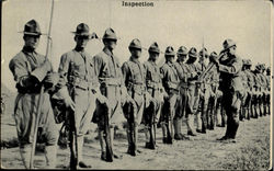 Inspection Army Postcard Postcard