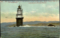 Mile Rock Light House Postcard