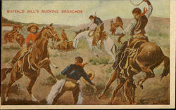 Buffalo Bill's Bucking Bronchos Postcard