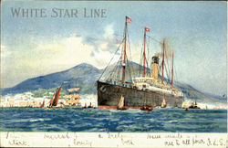 White Star Line Republic at Naples Boats, Ships Postcard Postcard