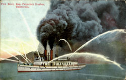 Fire Boat San Francisco, CA Postcard Postcard