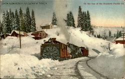 Snow Plow Ready To Clear A Track Postcard