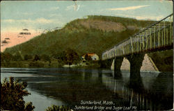 Sunderland Bridge And Sugar Loaf Mt Massachusetts Postcard Postcard