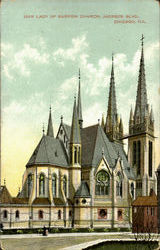 Our Lady Of Sorrow Church, Jackson Blvd Chicago, IL Postcard Postcard