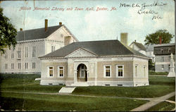 Abbott Memorial Library And Town Hall Dexter, ME Postcard Postcard