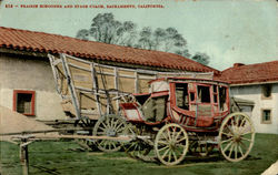 Prairie Schooner And Stage Coach Postcard