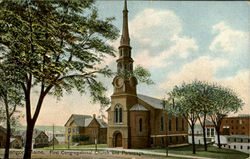 First Congregational Church And Parsonage Postcard