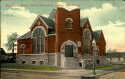 First Baptist Church, Mill & Shawnee Sts. Postcard