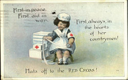 Hats Off To The Red Cross! Doctors & Medicine Postcard Postcard