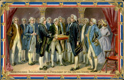 Washington's Inauguration As President Of The United States Postcard