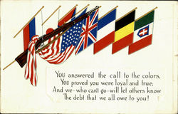 You Answered The Call To The Colors Postcard