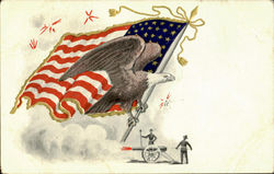 Flag & Eagle Postcard