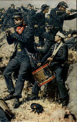 Civil War Scene Postcard