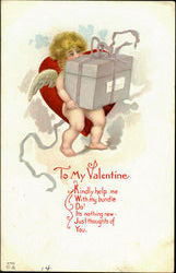 To My Valentine Cupid Postcard Postcard