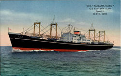 M. S. Seta Maru N.Y.K. Line Boats, Ships Postcard Postcard