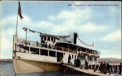 Steamboat On Lake, Yellowstone National Park Postcard