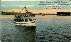 Steamer Crescent On Bay Trip De Luxe Postcard