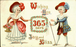 Wishing You 365 Days Joy And Bliss Postcard