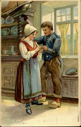 Dutch Engagement Postcard