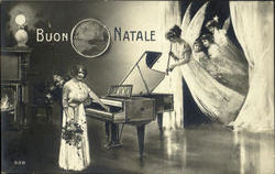 Buon Natale Piano Postcard