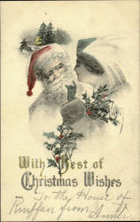 With Best Of Christmas Wishes Santa Claus Postcard Postcard