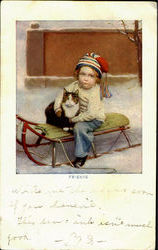 Sledding Postcard