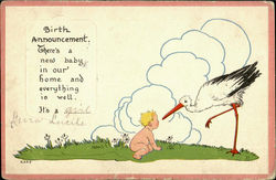 Birth Announcement Postcard