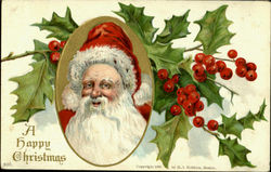 A Happy Christmas Santa Claus Postcard Postcard