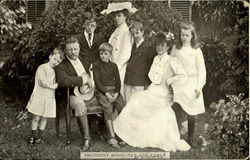 President Roosevelt And Family Postcard